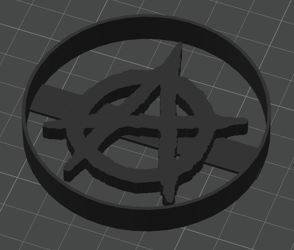 3D preview of the anarchy cookie cutter